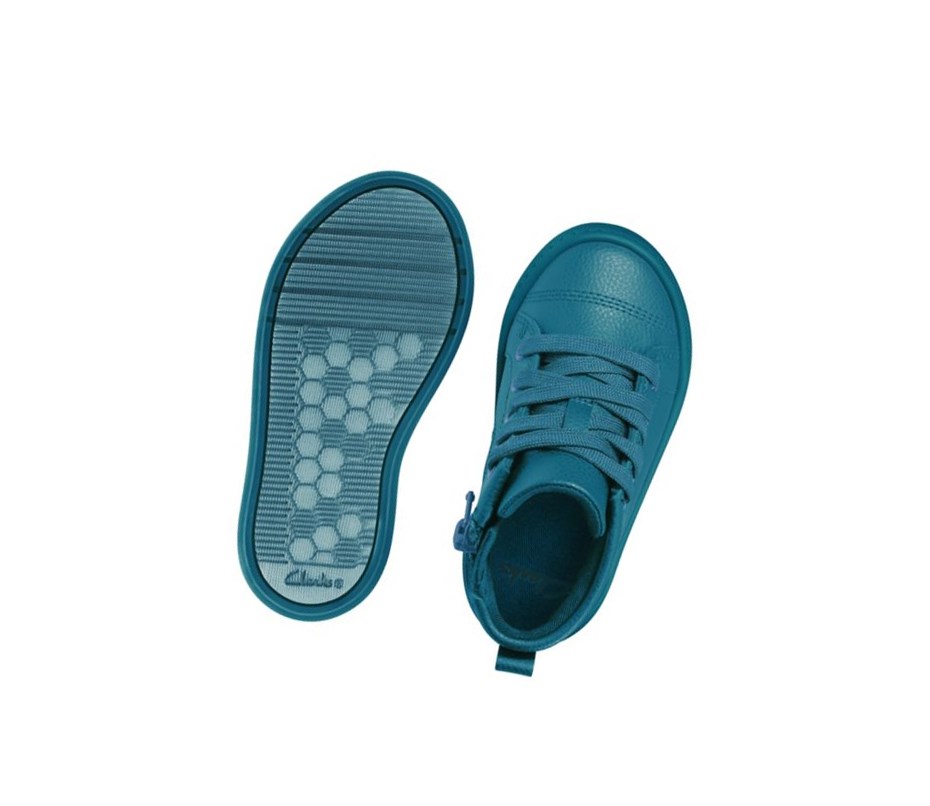 Clarks City Oasis Leder Lederschuhe Mädchen Dunkelblau | WDVY72984