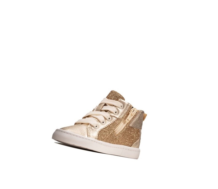 Clarks City Oasis Leder Lederstiefel Jungen Gold | ETGU38620