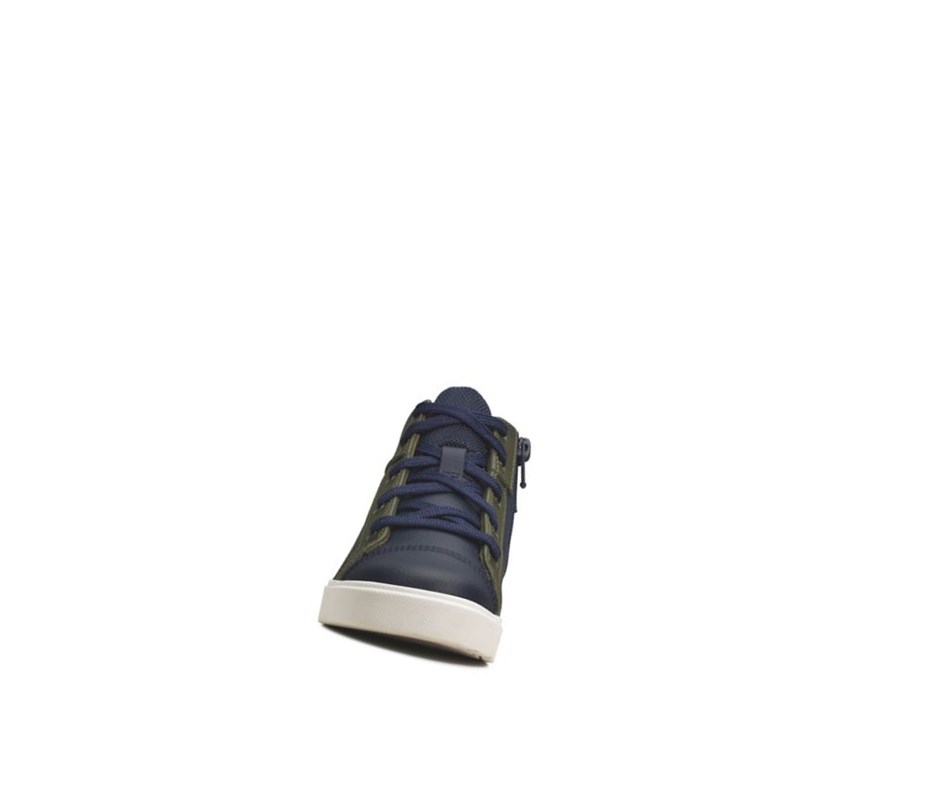 Clarks City Oasis Leder Lederstiefel Jungen Navy | XLMH73420