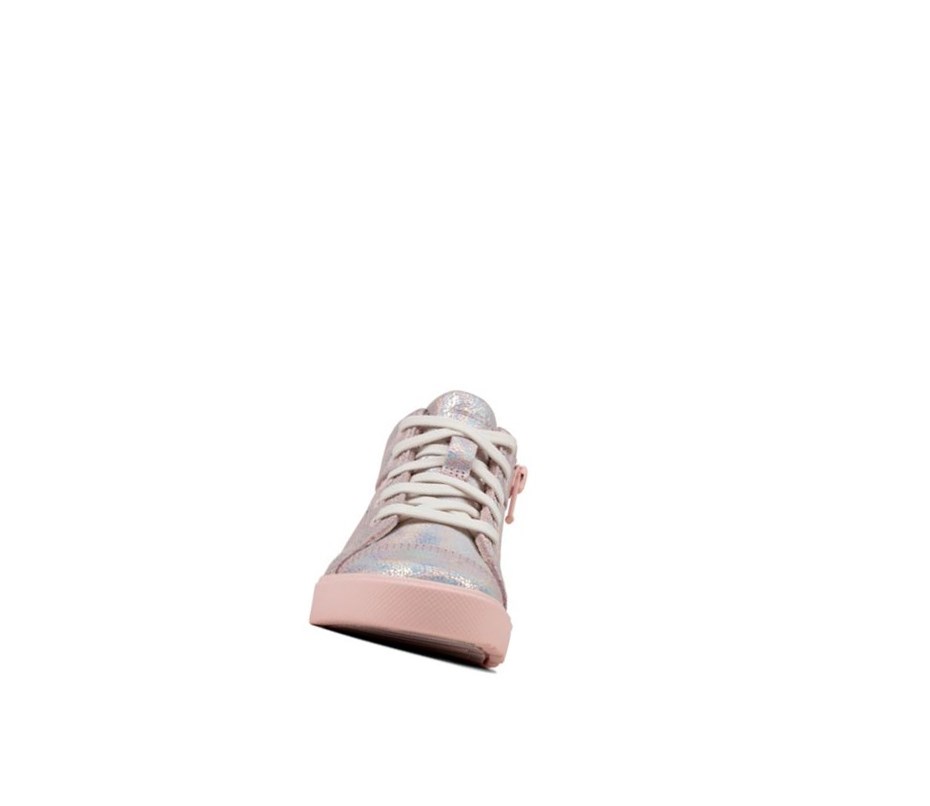 Clarks City Oasis Leder Lederstiefel Mädchen Rosa | NBWY39865