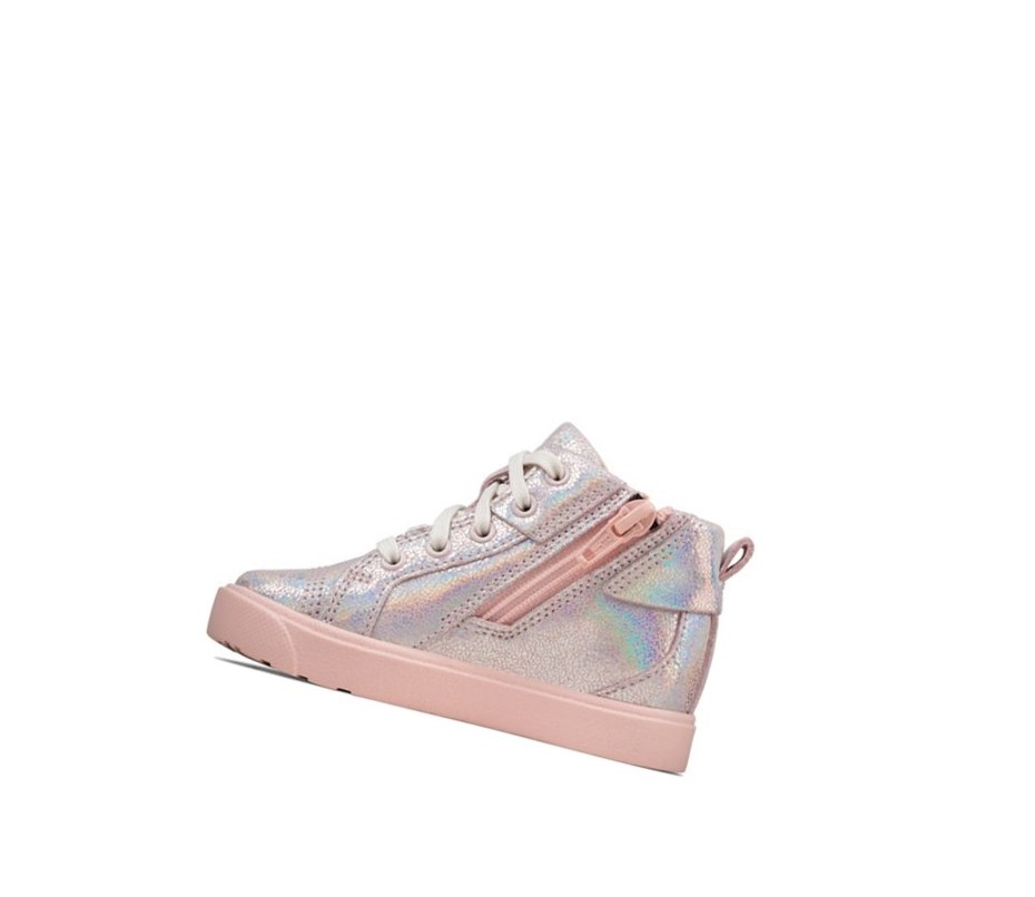Clarks City Oasis Leder Lederstiefel Mädchen Rosa | NBWY39865