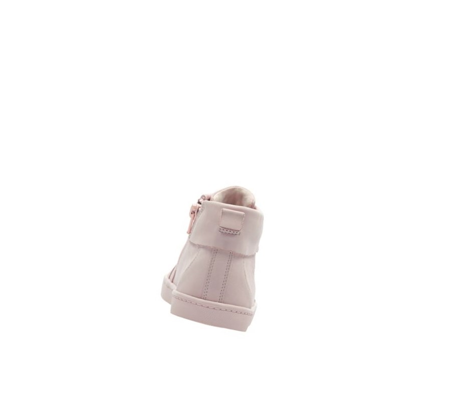 Clarks City Oasis Leder Stiefeletten Mädchen Hellrosa | ZKTG69387