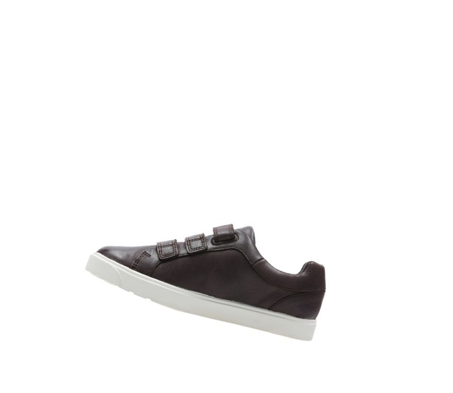 Clarks City Oasis Lo Leder Sneakers Jungen Braun | FAMB37815