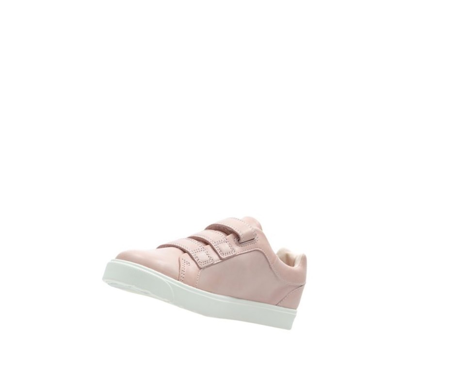 Clarks City Oasis Lo Leder Sneakers Jungen Rosa | KYIT28697