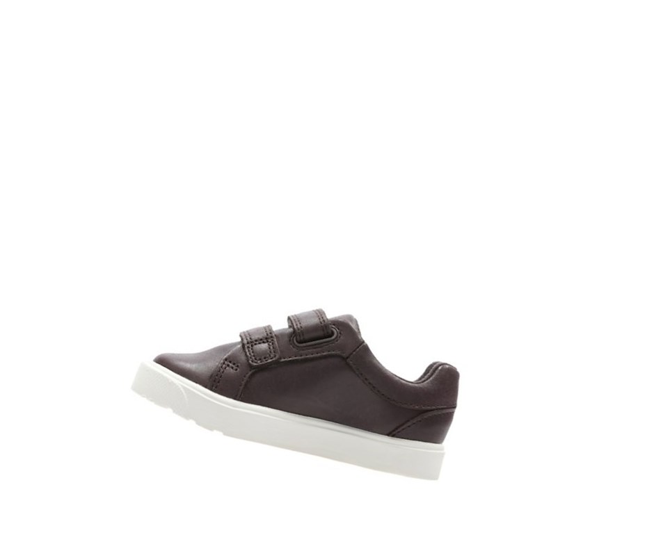 Clarks City Oasis Lo Leder Sneakers Jungen Braun | YFZW67054
