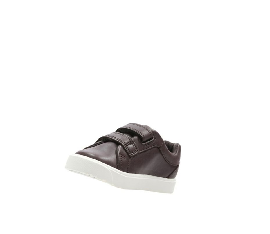 Clarks City Oasis Lo Leder Sneakers Mädchen Braun | MDBP69240