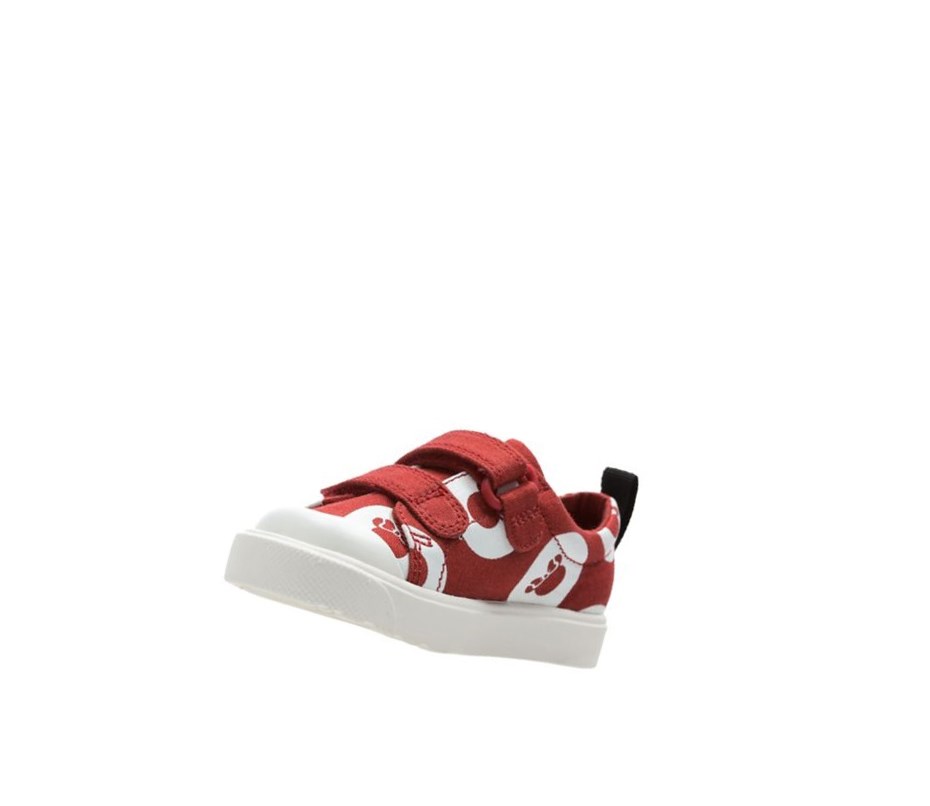 Clarks City Polka Lo Freizeitschuhe Mädchen Rot | REYL51720
