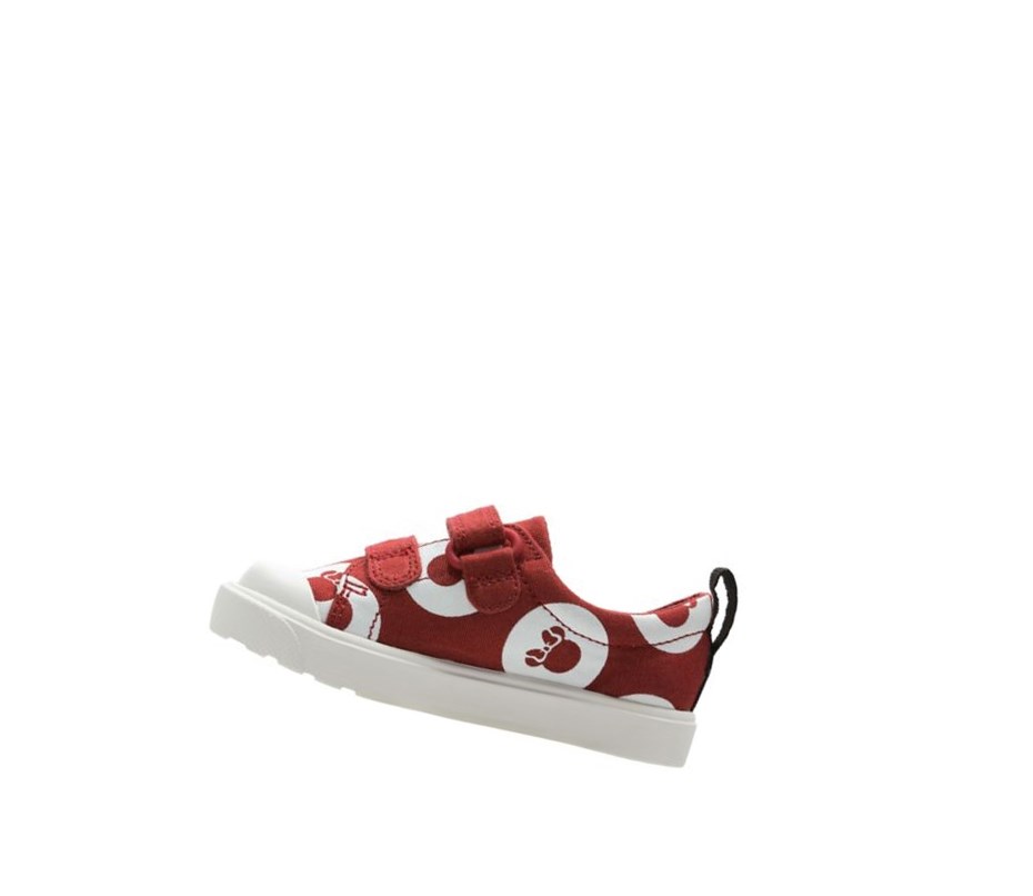 Clarks City Polka Lo Freizeitschuhe Mädchen Rot | REYL51720