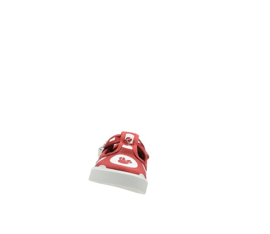 Clarks City Polka T-bar Freizeitschuhe Mädchen Rot | NMXU26847