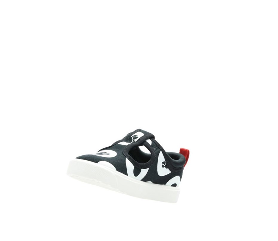 Clarks City Polka T-bar Freizeitschuhe Mädchen Schwarz | VLPA16752