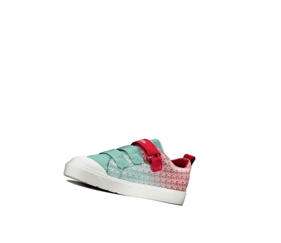 Clarks City Shell Freizeitschuhe Mädchen Rot | PRQV47892