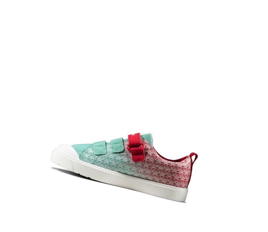 Clarks City Shell Freizeitschuhe Mädchen Rot | PRQV47892
