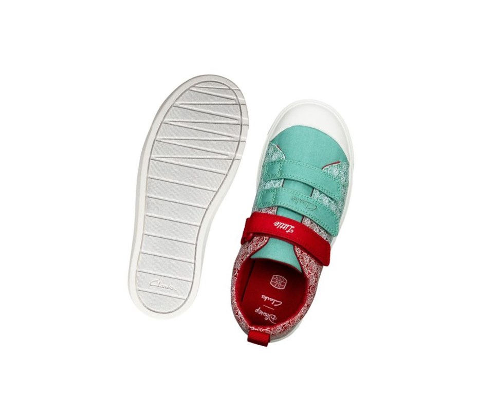 Clarks City Shell Freizeitschuhe Mädchen Rot | PRQV47892