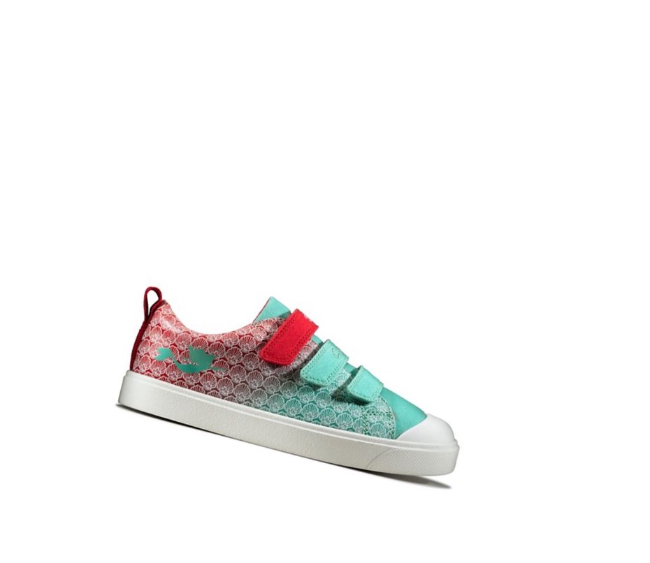 Clarks City Shell Freizeitschuhe Mädchen Rot | PRQV47892