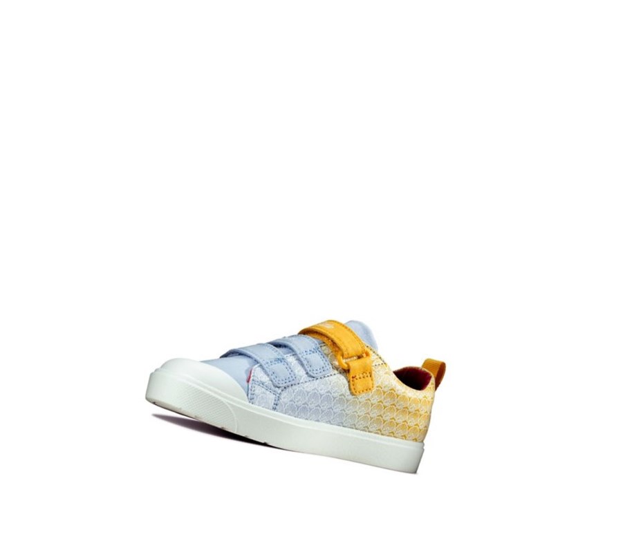 Clarks City Shell Freizeitschuhe Mädchen Gelb | WGDN85169