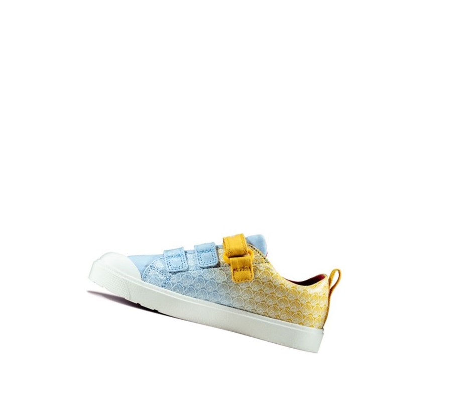 Clarks City Shell Freizeitschuhe Mädchen Gelb | WGDN85169