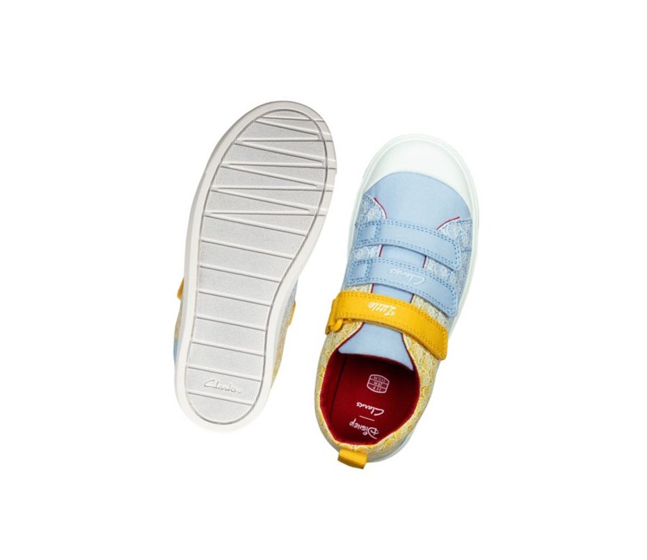 Clarks City Shell Freizeitschuhe Mädchen Gelb | WGDN85169