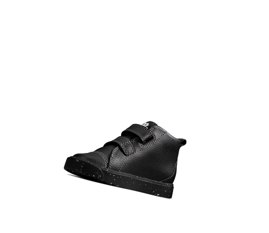 Clarks City Storm Hi Leder Lederstiefel Jungen Schwarz | GXLS14350