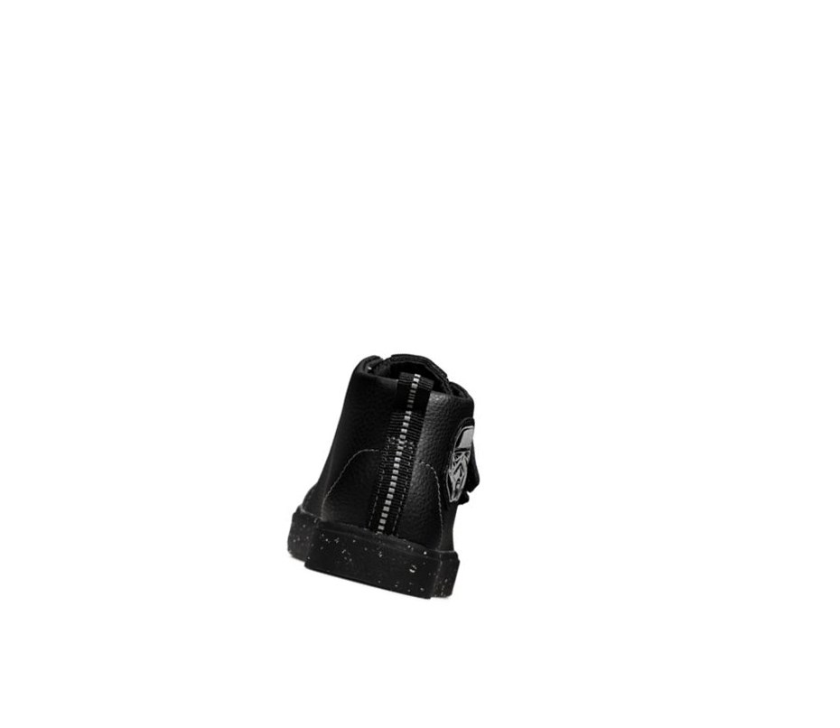 Clarks City Storm Hi Leder Lederstiefel Jungen Schwarz | GXLS14350