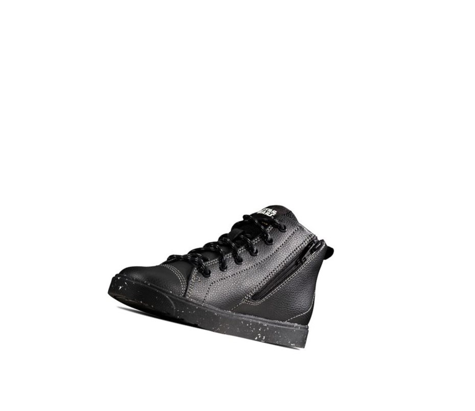 Clarks City Storm Hi Leder Lederstiefel Jungen Schwarz | PWVI14526