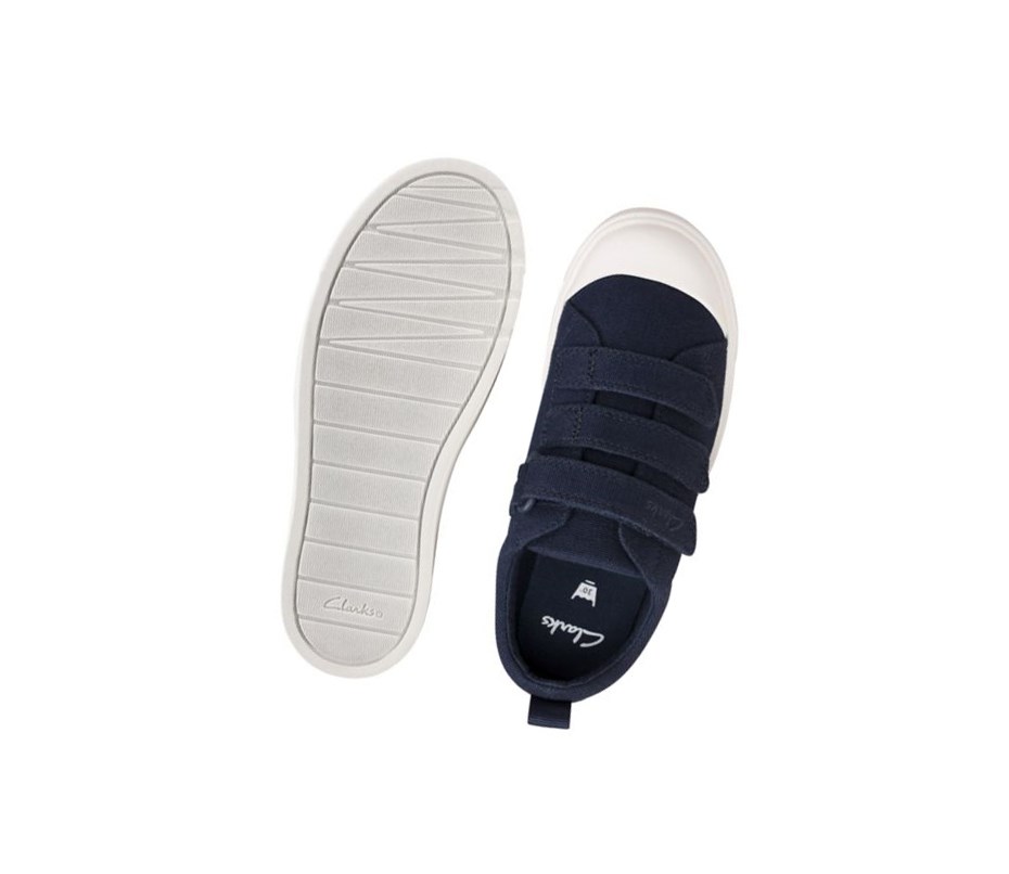 Clarks City Vibe Freizeitschuhe Jungen Navy | MCJU87094