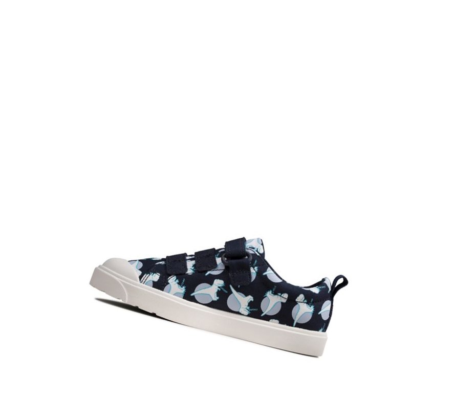 Clarks City Vibe Freizeitschuhe Jungen Navy | MHDF35421