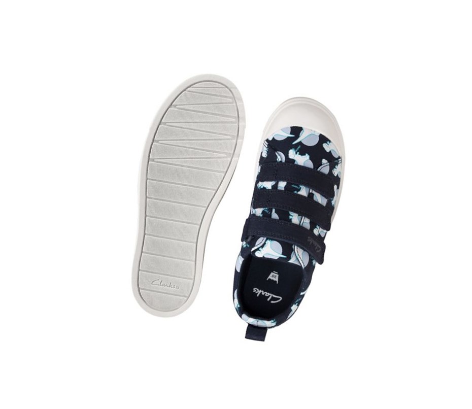 Clarks City Vibe Freizeitschuhe Jungen Navy | MHDF35421