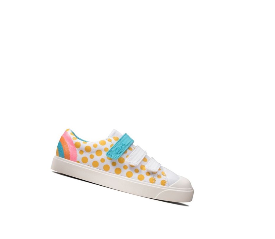 Clarks City Vibe Freizeitschuhe Mädchen Weiß | CDHA19834