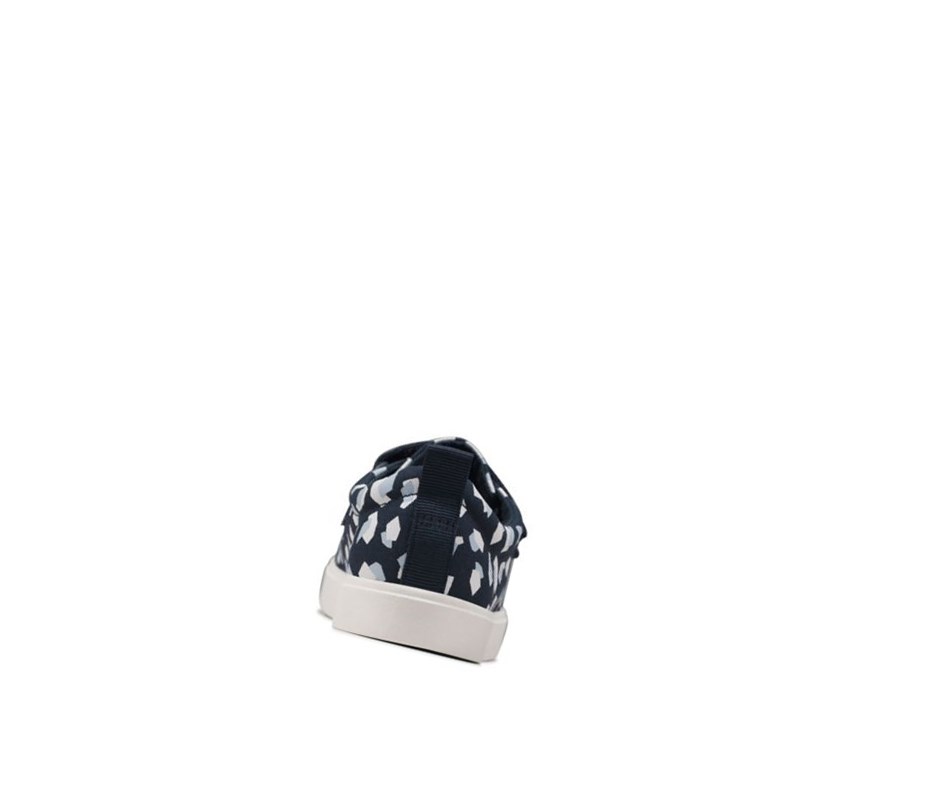 Clarks City Vibe Print Freizeitschuhe Mädchen Navy | WGZQ08561