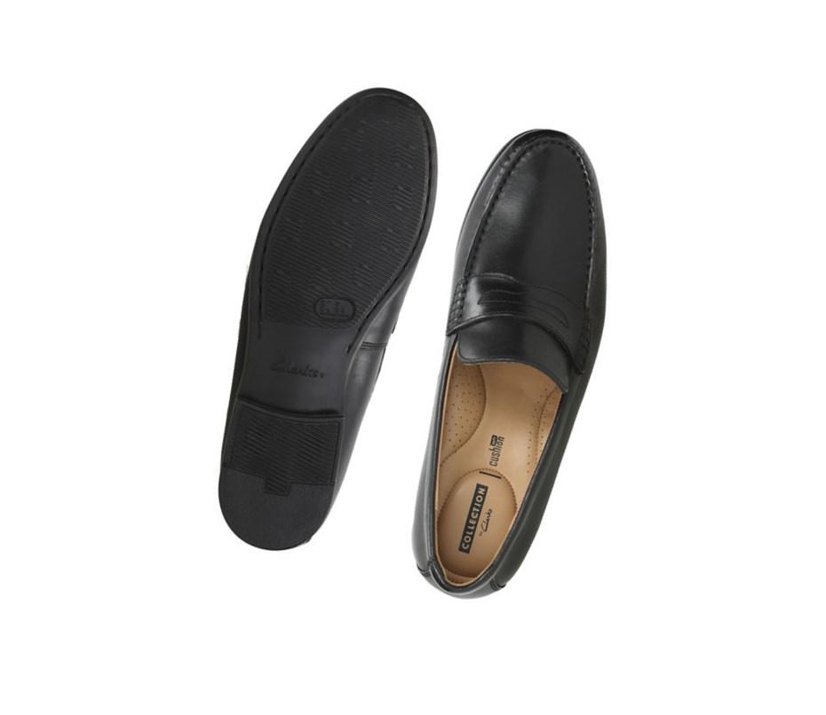 Clarks Claude Lane Slip On & Loafers Herren Schwarz | ZJNX76892
