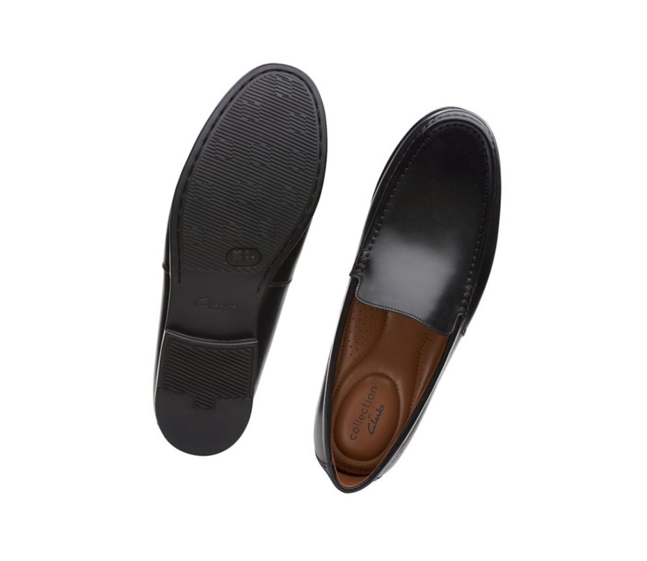 Clarks Claude Plain Weite Fit Loafers Herren Schwarz | YVNZ15297