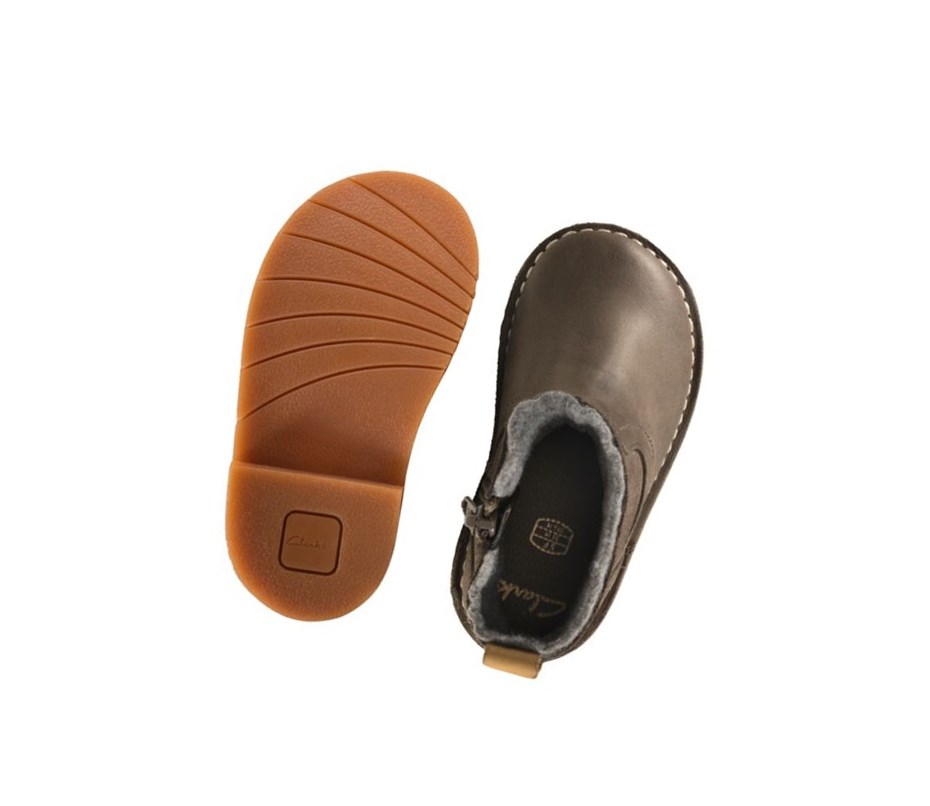 Clarks Comet Frost Leder Lederschuhe Mädchen Braun | PCVB45918