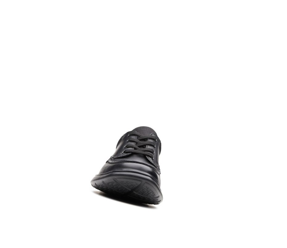 Clarks Cotrell Edge Smooth Leder Weite Fit Lederschuhe Herren Schwarz | CAQF50763