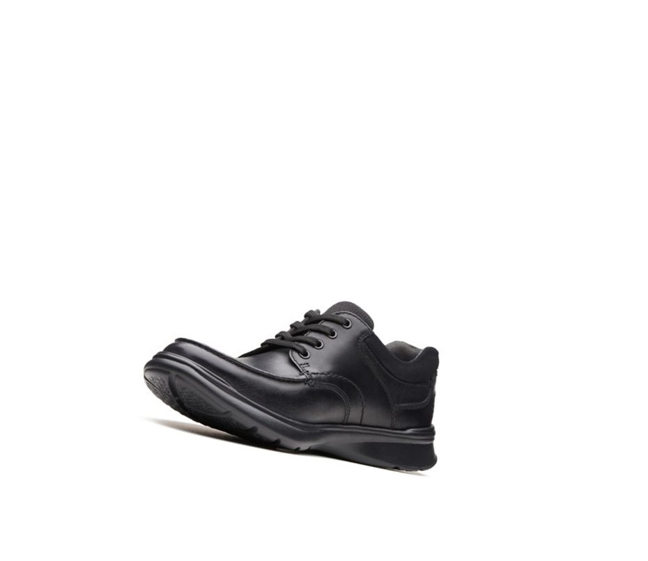Clarks Cotrell Edge Smooth Leder Weite Fit Lederschuhe Herren Schwarz | CAQF50763