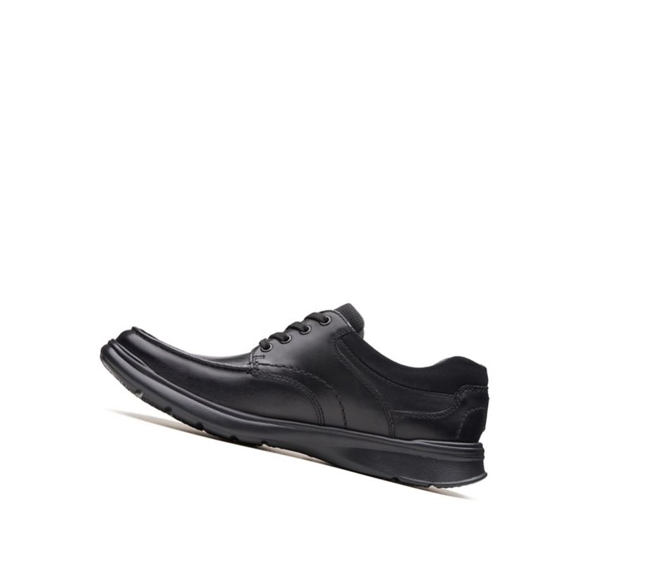 Clarks Cotrell Edge Smooth Leder Weite Fit Lederschuhe Herren Schwarz | CAQF50763