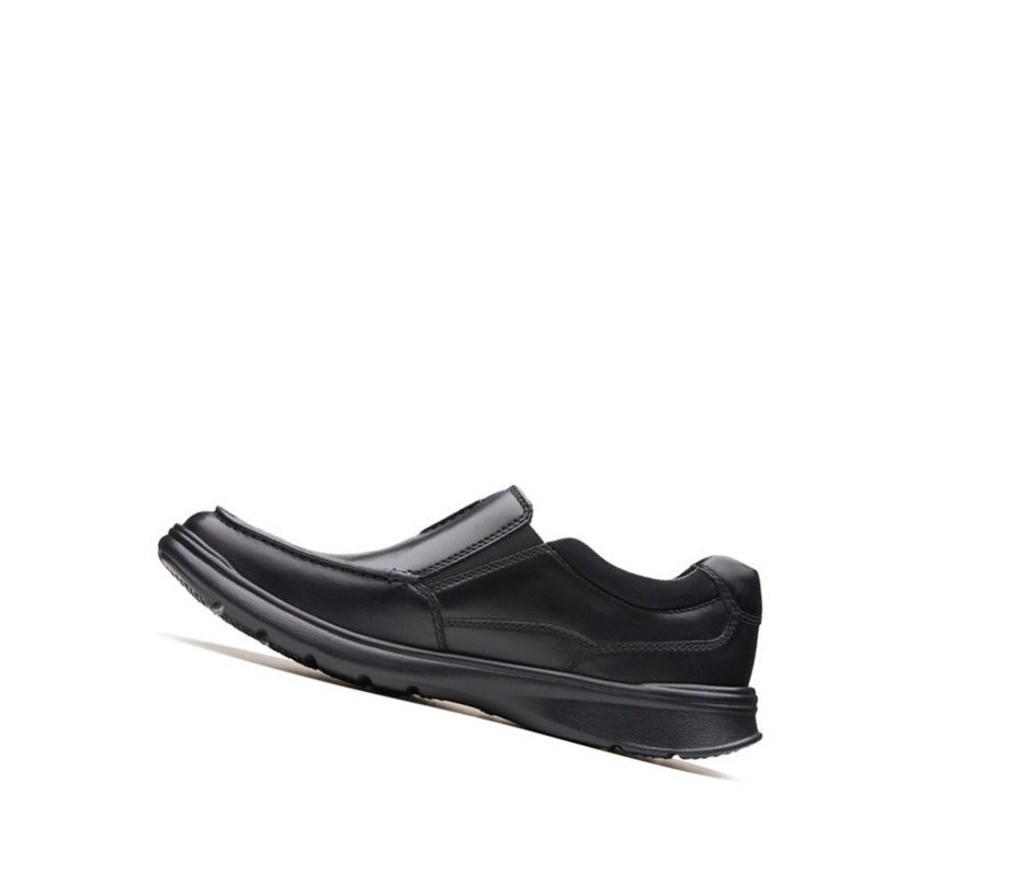 Clarks Cotrell Free Smooth Leder Weite Fit Lederschuhe Herren Schwarz | JMDB82714