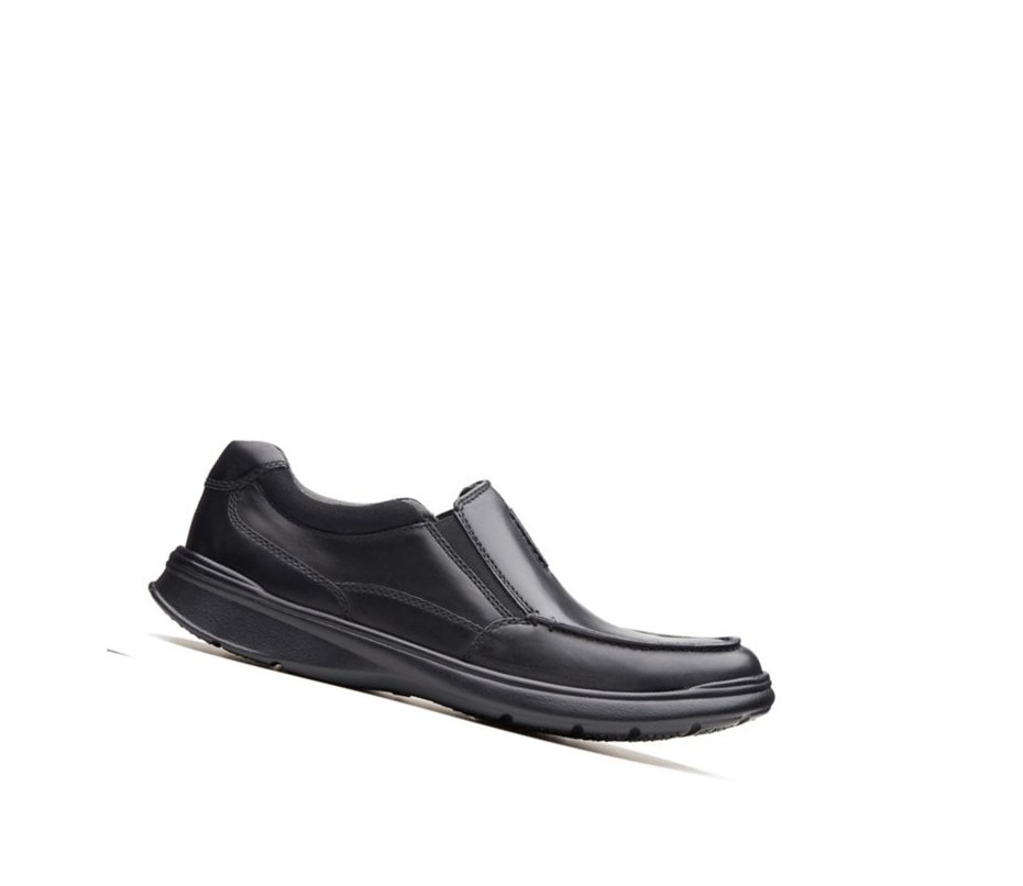 Clarks Cotrell Free Smooth Leder Weite Fit Lederschuhe Herren Schwarz | JMDB82714