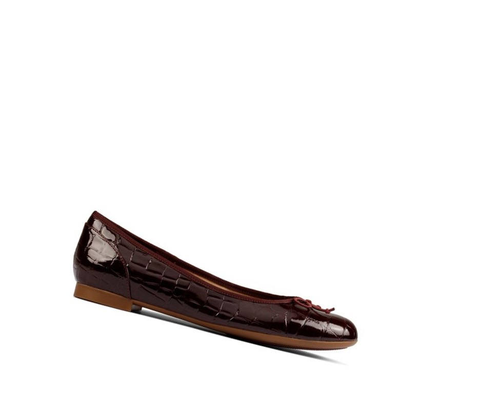 Clarks Couture Bloom Leder Weite Fit Lederschuhe Damen Bordeaux | KIUJ81903