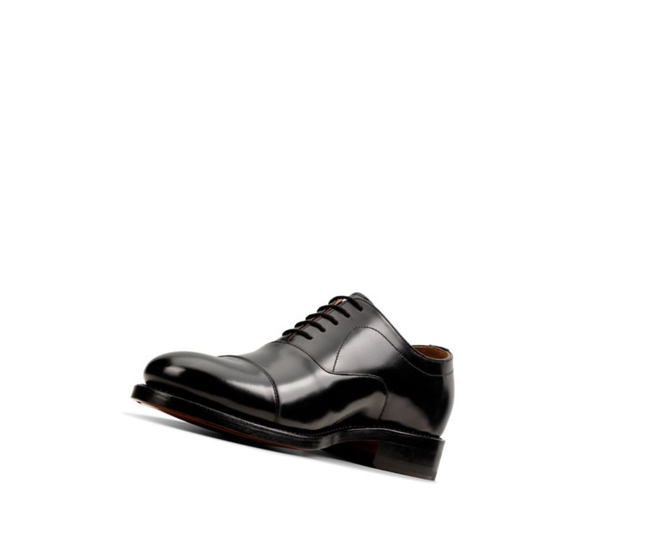 Clarks Craft368 Cap Leder Brogues Herren Schwarz | WNDJ30127