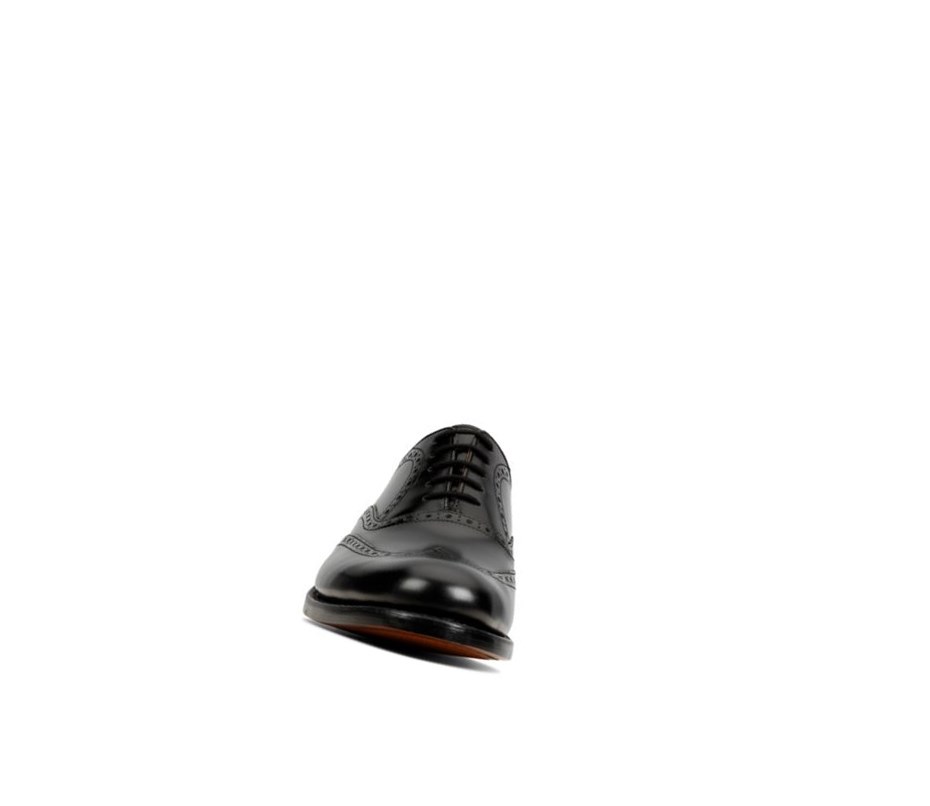 Clarks Craft 368 Wing Leder Brogues Herren Schwarz | UIDP34052