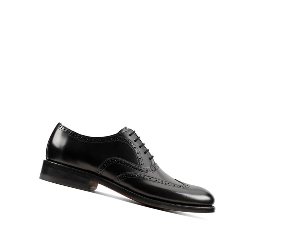 Clarks Craft 368 Wing Leder Brogues Herren Schwarz | UIDP34052