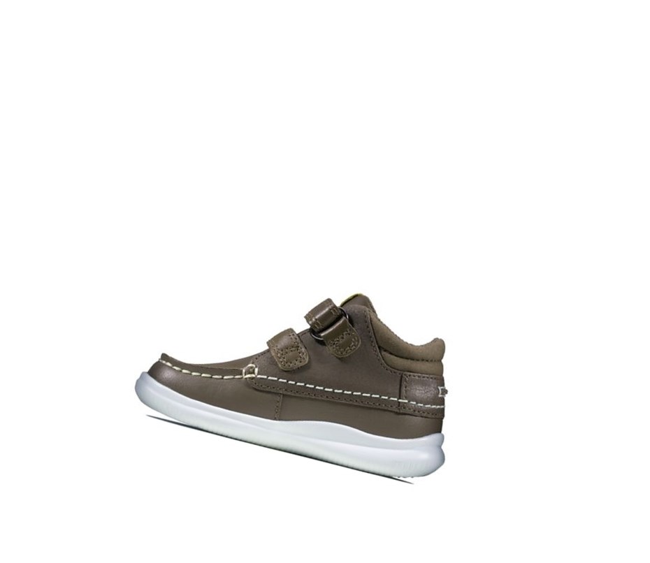 Clarks Crest Tuktu Leder Lederstiefel Jungen Braun | YZML61025