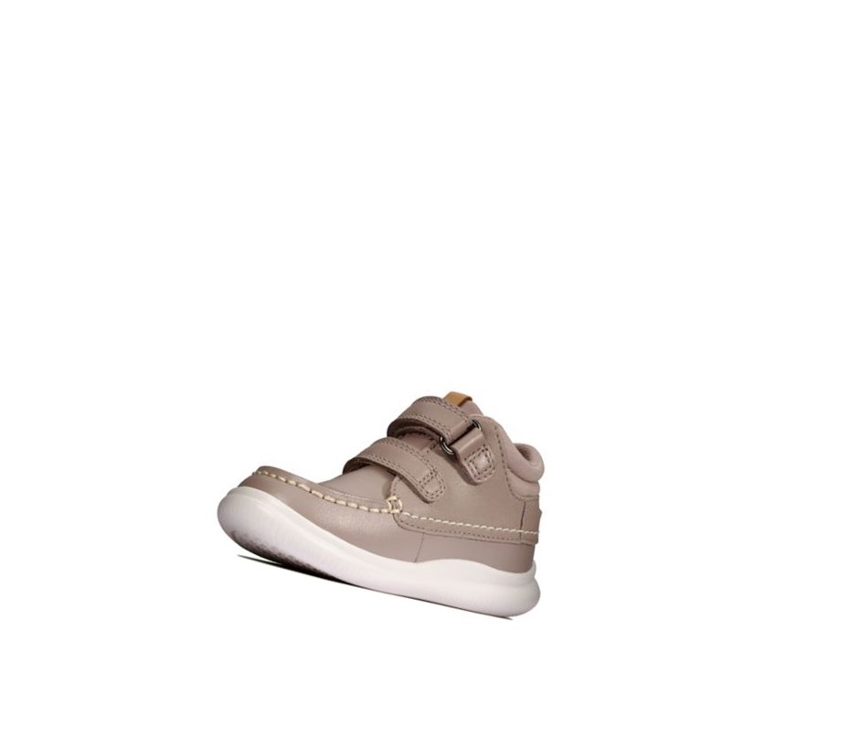 Clarks Crest Tuktu Leder Lässige Turnschuhe Jungen Rosa | COGN24763