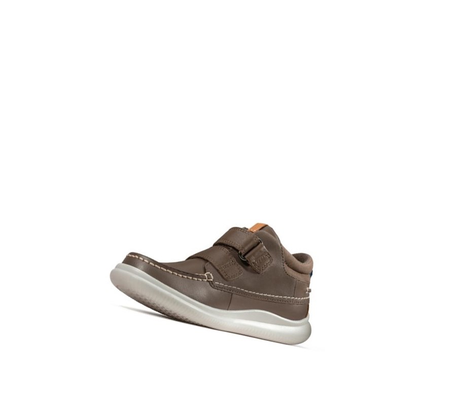 Clarks Crest Tuktu Leder Stiefeletten Mädchen Braun | BUOS20839