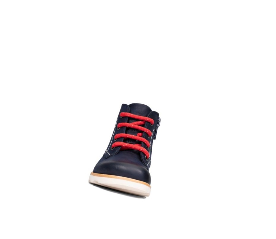 Clarks Crown Hike Leder Stiefeletten Mädchen Navy | OGQL94728