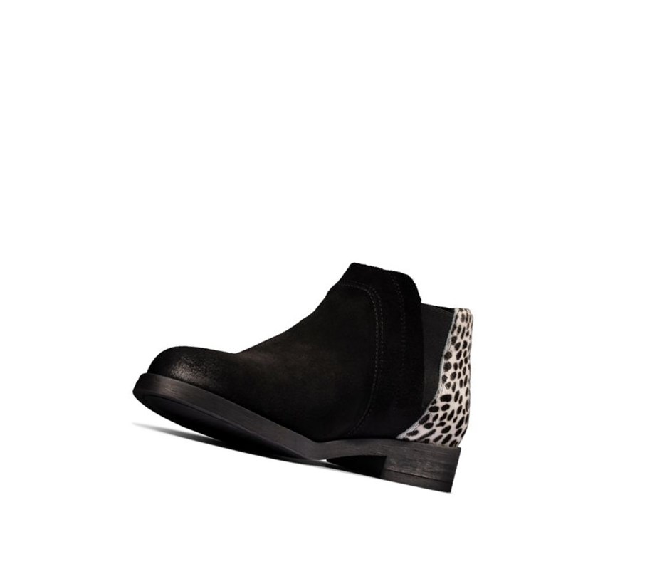 Clarks Demi2 Beat Leder Stiefeletten Damen Schwarz | BPQI68309