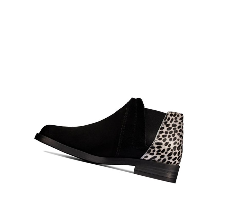 Clarks Demi2 Beat Leder Stiefeletten Damen Schwarz | BPQI68309