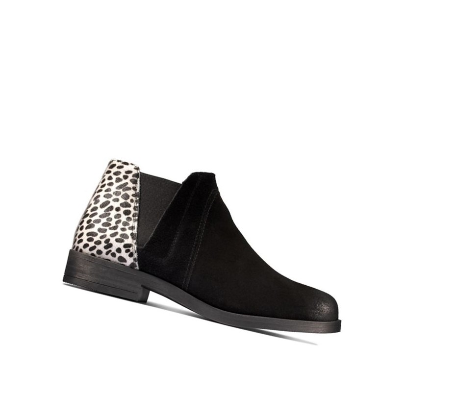 Clarks Demi2 Beat Leder Stiefeletten Damen Schwarz | BPQI68309
