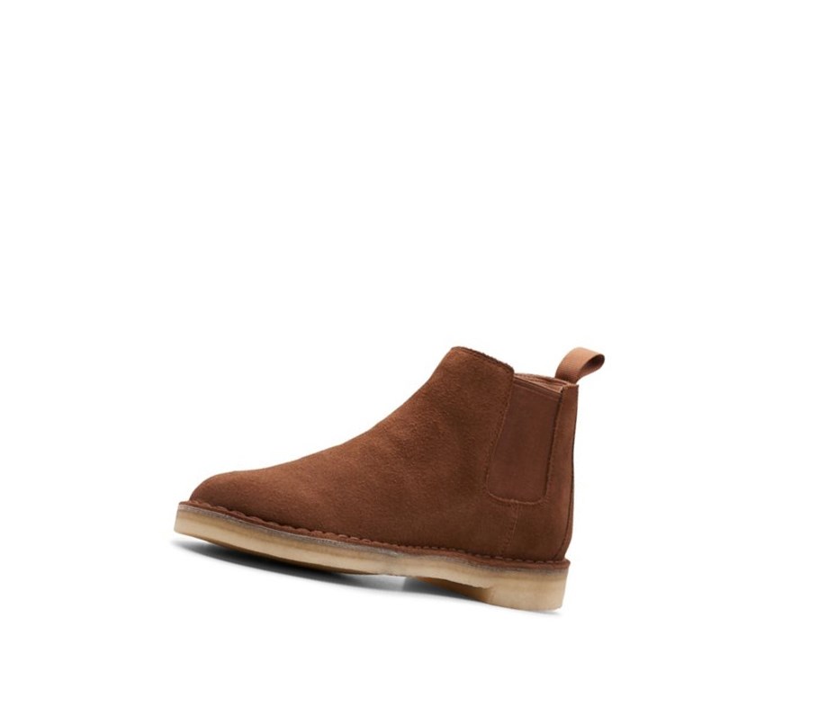 Clarks Desert Wildleder Chelsea Boots Herren Braun | GMUH40138