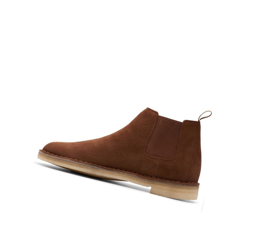 Clarks Desert Wildleder Chelsea Boots Herren Braun | GMUH40138